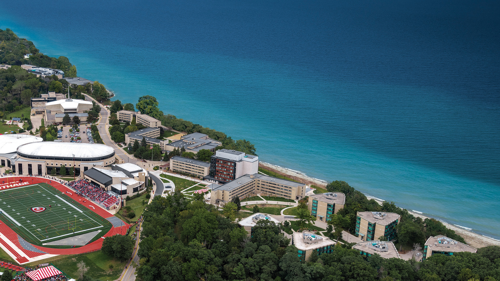Carthage College campus aerial